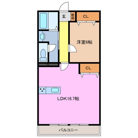 伊勢スカイマンションの物件間取画像